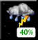 Bastante Nuboso, Scattered Showers y Chance Storms